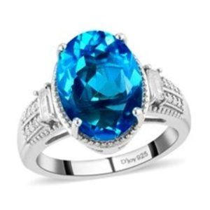 NWOT - Woman's Size 9 - Caribbean Quartz Ring